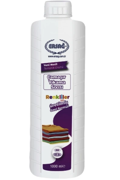 Ersağ Çamaşır Yıkama Sıvısı Renkliler 1000ml - Laundry Liquid For Colored 1000 Ml ürün görseli 1