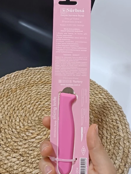 Sürmene 61004 Mutfak Bıçağı (9,50 Cm) Pembe - Resim 3