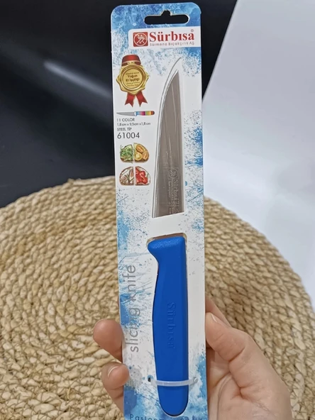 Sürmene 61004 Mutfak Bıçağı (9,50 Cm) Koyu Mavi ürün görseli 1
