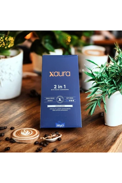 xaura 2 in 1 Coffee – Reishi Ganoderma Özlü | 20'li | 280g ürün görseli 1
