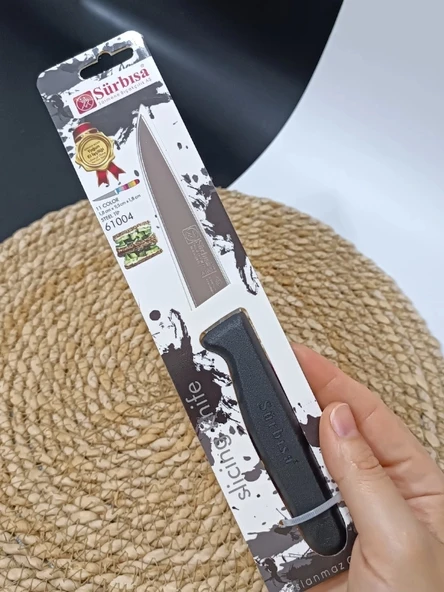 Sürmene 61004 Mutfak Bıçağı (9,50 Cm) Siyah - Resim 3