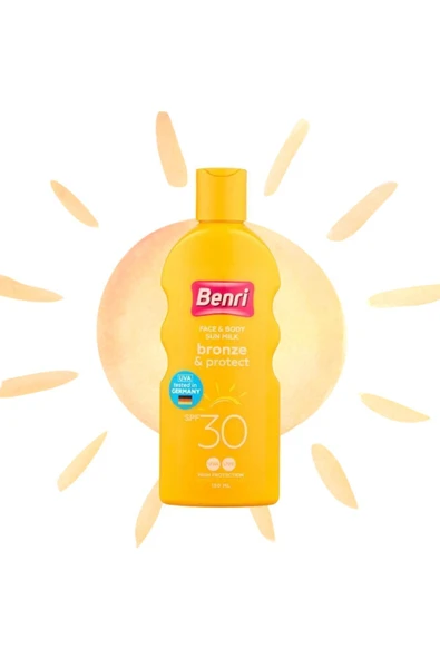 Benri Bronzluk & Koruma Güneş Sütü 30SPF 150 ml ürün görseli 1
