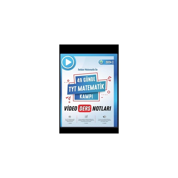 Tonguç Akademi Rehber Matematik 2024 YKS TYT 49 Günde Matematik Kampı Video Ders Notları ürün görseli 1