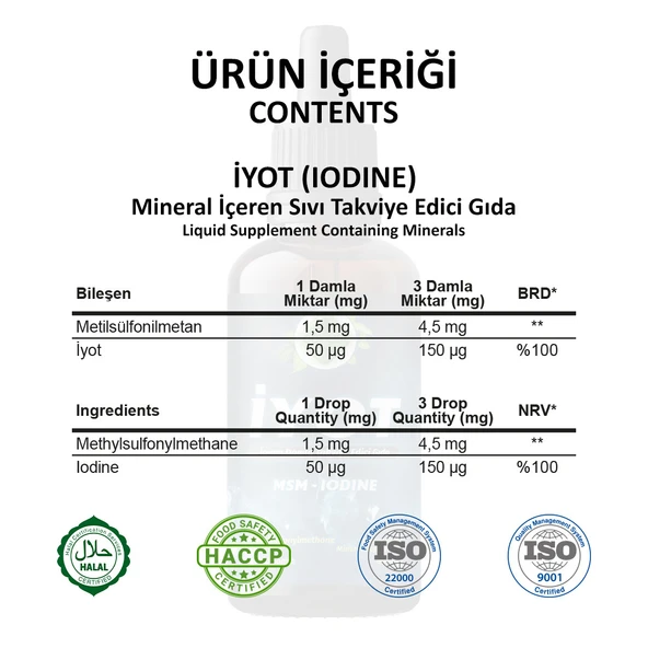Msm Iyot (MSM IODİNE) 50 Ml. - Resim 2