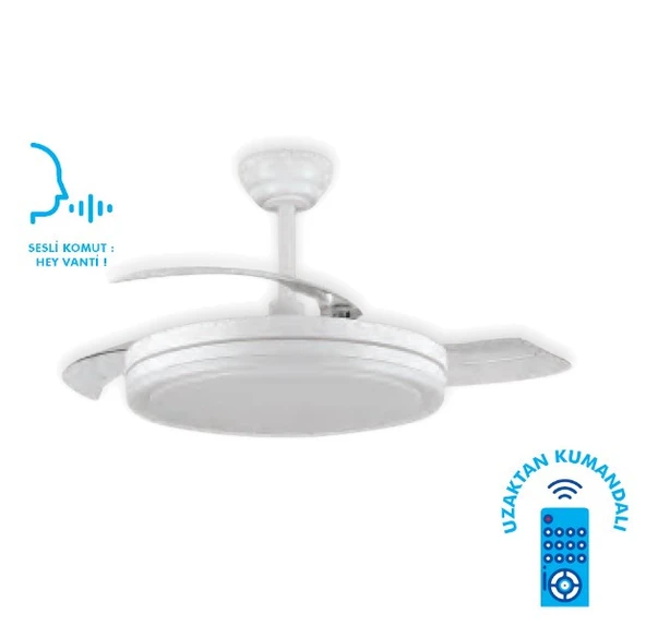 VANTİ KCF307 30W 42İNÇ SMART LEDLİ MODERN VANTİLATÖR ürün görseli 1