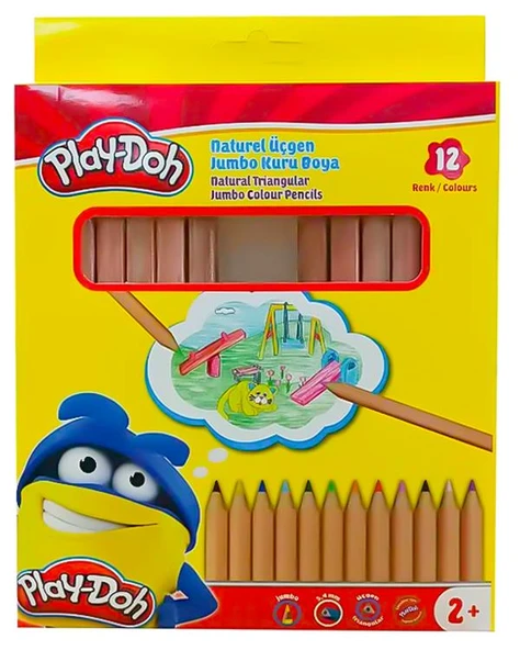 Play Doh 12 Renk Jumbo Kuru Boya Seti PLAYKU009 ürün görseli 1