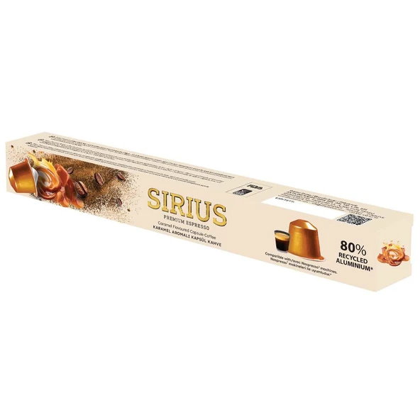 Sirius Premium Karamel Aromalı Kapsül Kahve (Nespresso Uyumlu) - 10 Adet ürün görseli 1