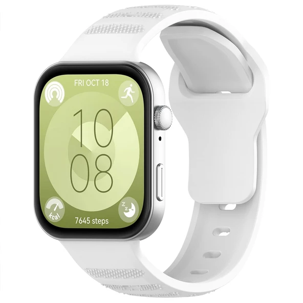 Huawei Watch Fit 3 Uyumlu Nomad Tasarım A+ Kalite Soft Silikon Kordon  Beyaz ürün görseli 1