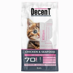 Decent Kitten Yavru Kedi Maması 15 Kg Tavuklu ve Balıklı ürün görseli 1