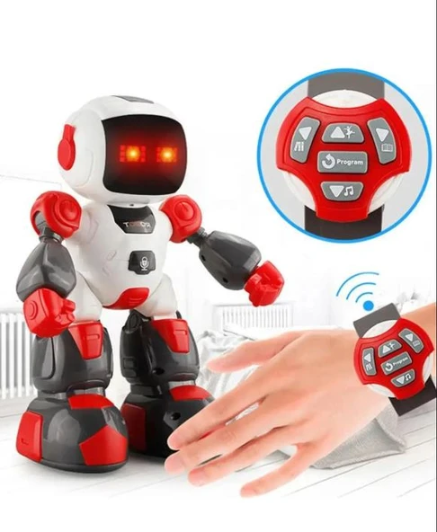 Uzaktan Kumandalı Işıklı Sesli Ses Kaydı Yapan Yürüyen Robot ürün görseli 1