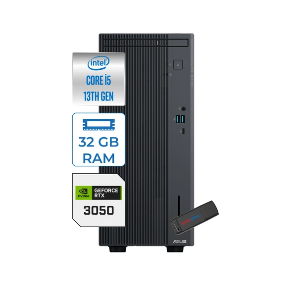 Asus Expertcenter P500MV Intel Core I5-13420H 32GB Ddr5 2tb SSD WIN11HOME 6GB/RTX3050 Minitower Masaüstü Bilgisayar WG7136216512B0DH14+Zettausbbellek ürün görseli 1