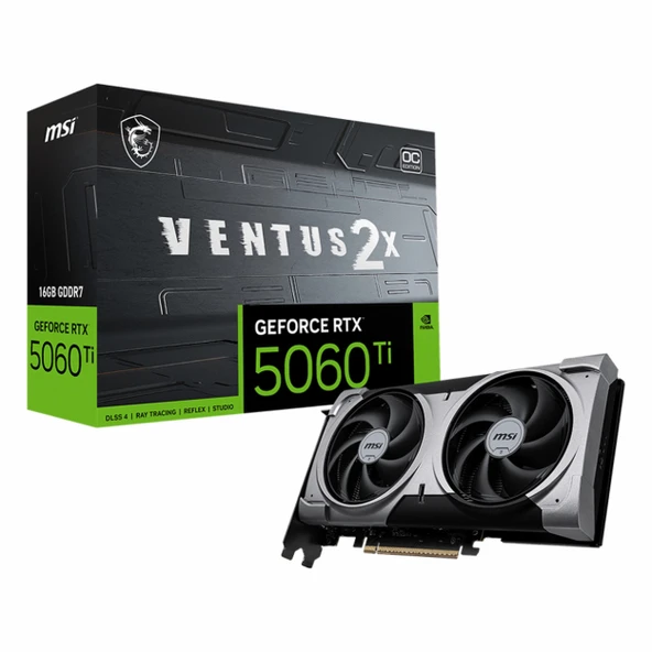 MSI Ventus 2X Plus GeForce RTX 5060 Ti OC 16GB GDDR7 128Bit HDMI/DP Ekran Kartı ürün görseli 1
