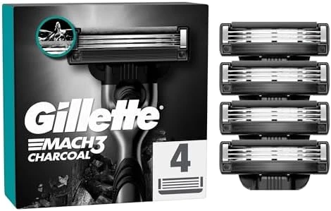 Gillette Mach3 Charcoal (Kömür) Yedek Tıraş Bıçağı 4'lü ürün görseli 1