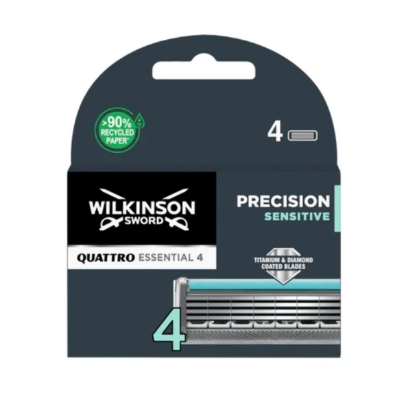 Wilkinson Sword Quattro Titanium Sensıtıve Erkek Tıraş Bıçağı 4 Yedek Başlık ürün görseli 1