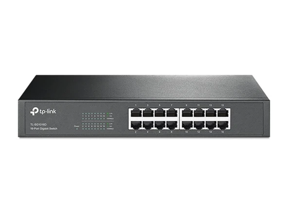 Tp-Link TL-SG1016D 16 Port 10-100-1000 Mbps Switch Çelik Kasa Rack Mount ürün görseli 1