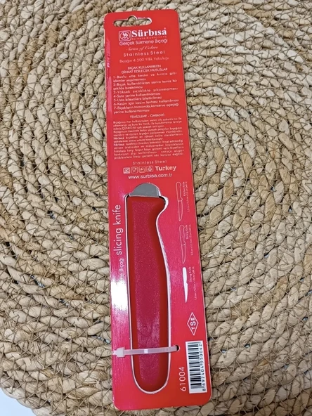 Sürmene 61004 Mutfak Bıçağı (9,50 Cm) Kırmızı - Resim 5