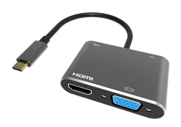 Vcom CU451 Type-C To Vga Hdmi Usb Type-C Çevirici ürün görseli 1