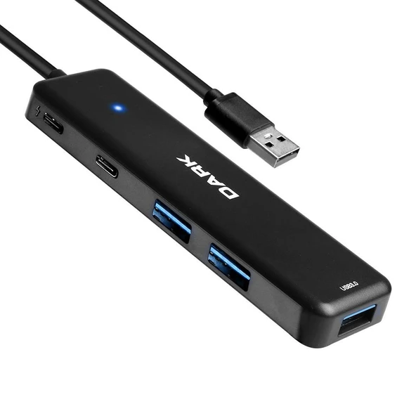 Dark DK-AC-USB347 Connect Master X5C USB3.2Gen 1 Type-A to 3 Port USB-A&1 Port Type-C 2.0-1X Type-C ürün görseli 1