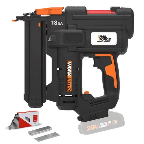 WORX WX844.9 20Volt 16-40mm Profesyonel Şarjlı Zımba Makinesi + 2700 Adet Yedek Zımba (Akü Dahil Değildir) ürün görseli 1