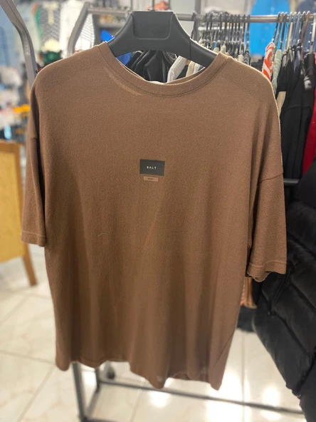 Kahverengi Oversıze Tshirt - Resim 3