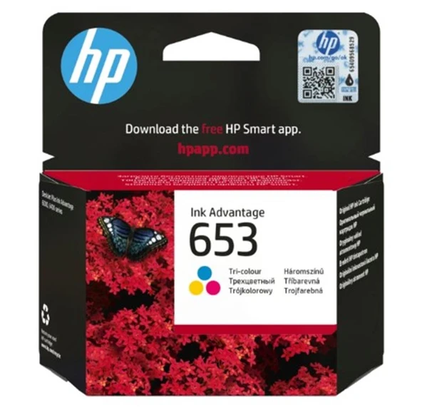 HP 653 Color Renkli Kartuş 3YM74AE ürün görseli 1