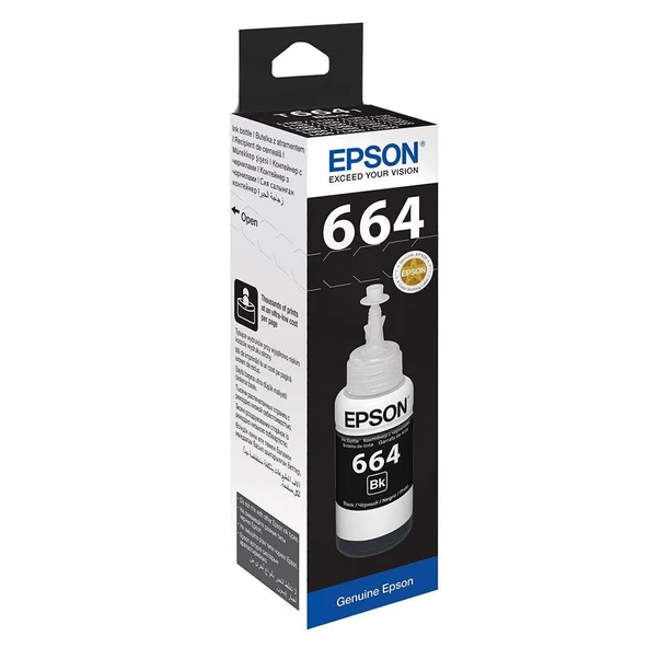 Epson T6641 Black Siyah Şişe Mürekkep T66414A ürün görseli 1