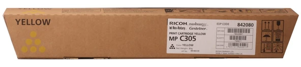 Ricoh MP C305 Yellow Sarı Orjinal Fotokopi Toneri MP C305SP-305SPF 4.000 Sayfa ürün görseli 1
