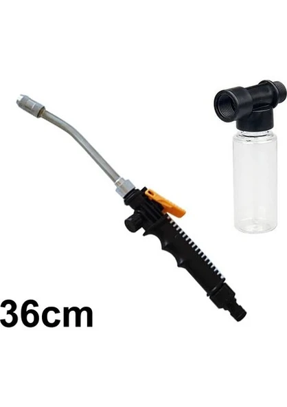 Monozone Metal Basınçlı Köpük Hazneli Su Tabancası 30cm Bahçe Sulama Araba Oto Yıkama Ayarlanabilir ürün görseli 1