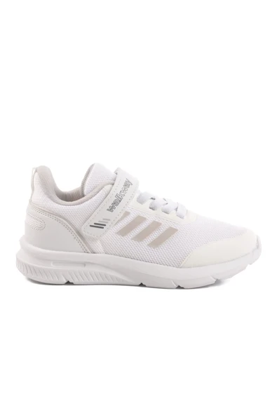 Beyaz Cırtlı Unisex Çocuk Spor Ayakkabı ürün görseli 1