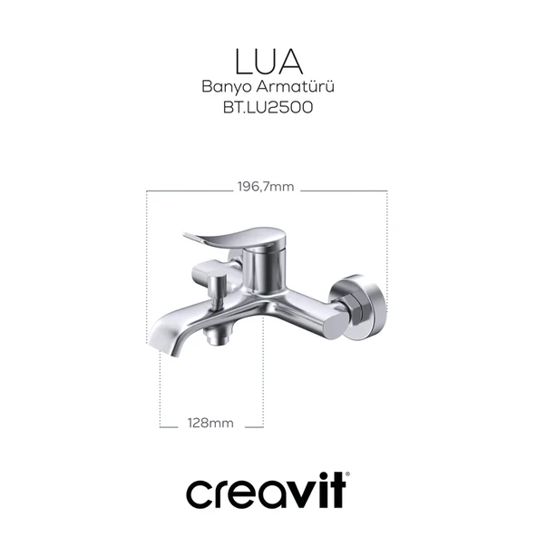 CREAVİT Lua Banyo Bataryası Armatürü LU2500 - Resim 2