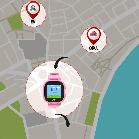 Wiky Watch 5E Pembe Akıllı Çocuk Saati - Resim 8