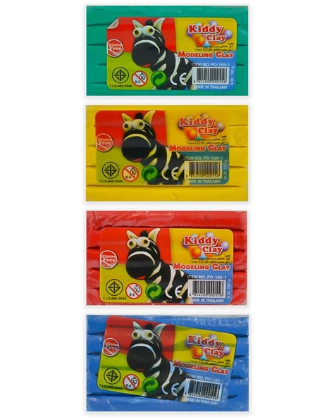 Kiddy Clay Renkli Oyun Hamuru 4lü 640gr ürün görseli 1
