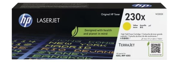 HP 230X Yellow Sarı 5.500 Sayfa Toner W2302X ürün görseli 1