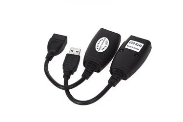 Vcom CU824 USB RJ45 Extender Plastik 45m Uzatıcı - Resim 4