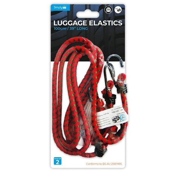 Simply Brands Bagaj Lastigi Kancali 100cm 2 Adet ürün görseli 1
