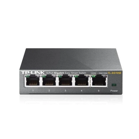 Tp-Link TL-SG105E 5 Port 10-100-1000 Mbps Easy Smart Switch Çelik Kasa ürün görseli 1