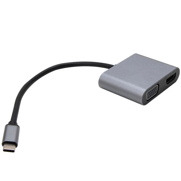 Vcom CU4512 Type-C To Hdmi+Vga+Usb2.0+ Type-C Çevirici ürün görseli 1