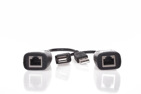 Vcom CU824 USB RJ45 Extender Plastik 45m Uzatıcı ürün görseli 1