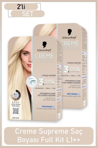 Creme Supreme Full Kit L1++ Ultra Yoğun Renk Açıcı x 2 Adet ürün görseli 1