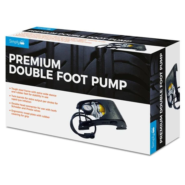 Simply Brands Basinç Göstergeli Premium Çift Pistonlu Ayak Pompasi ürün görseli 1