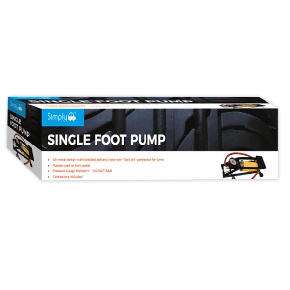 Simply Brands Basinç Göstergeli Premium Tek Pistonlu Ayak Pompasi ürün görseli 1