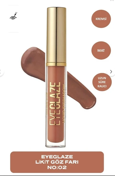 Golden Rose Eye Glaze Liquid Eyeshadow No:02 Cinnamon ürün görseli 1