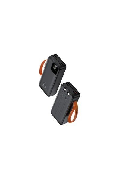SUNİX 30.000 Mah 22,5w Kendinden Kablolu Taşınabilir Powerbank Siyah Pb-60 ürün görseli 1