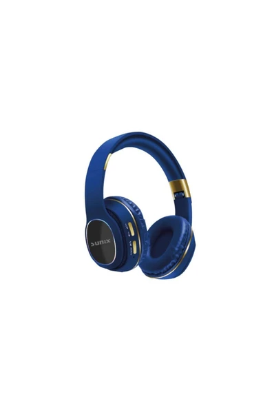 SUNİX Wireless 5.0 Süper Bass Kulak Üstü Bluetooth Kulaklık Mavi Blt-26 ürün görseli 1