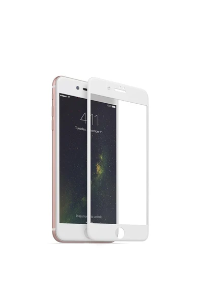 SUNİX Iphone 7 Ile Uyumlu 6d Temperli Ekran Koruyucu Cam Beyaz 2 Adet ürün görseli 1