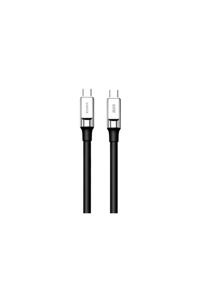 SUNİX 60w Usb-c Şarj Ve Data Kablosu Siyah Sc-66 - Resim 2