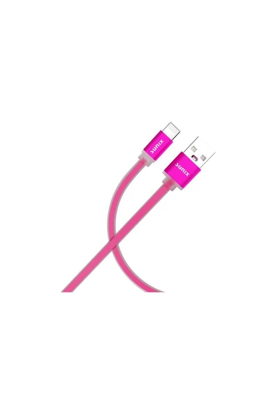 SUNİX 3a Soft Kablo Lightning Şarj Ve Data Kablosu Pembe Sc-03 - Resim 2