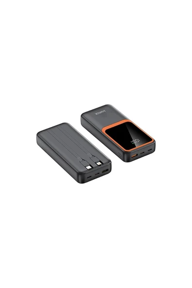SUNİX 20000 Mah Lightning Type-c Çıkışlı Dijital Göstergeli Powerbank Siyah Pb-70 ürün görseli 1