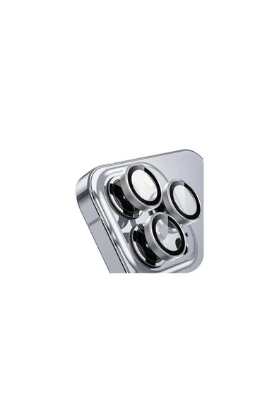 SUNİX Iphone 14 / 14 Plus Ile Uyumlu Darbeye Dayanıklı Safir Kamera Lens Koruyucu Silver ürün görseli 1