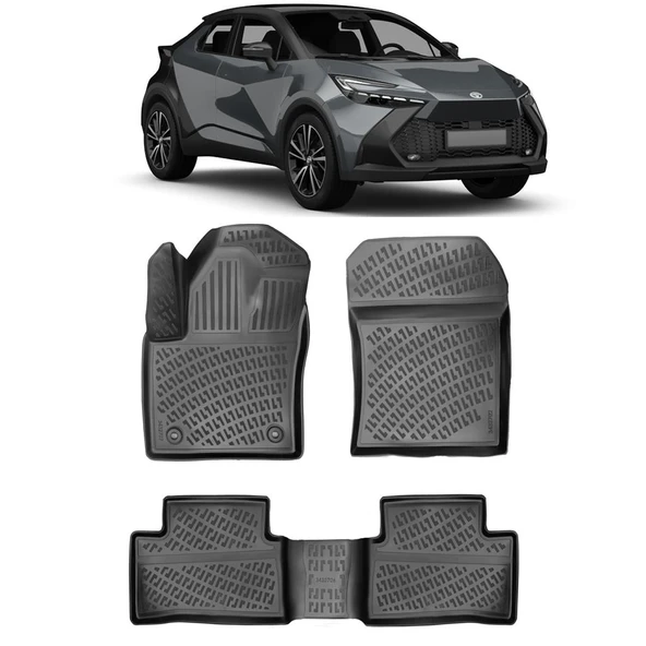 Bod Toyota C-HR 3D Havuzlu Paspas 2023-Sonrası ürün görseli 1